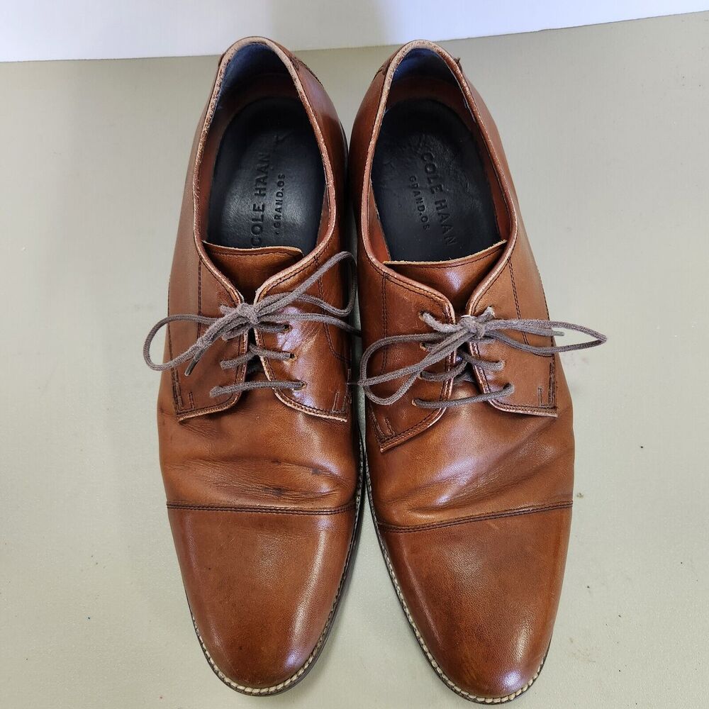 Cole Haan Mens Lenox Hill Cap Oxford Dress Shoe Size 9.5W Leather Brown
